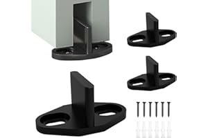 DIVONO 4Pièces Guide Porte Coulissante, Guide Porte Galandage, Guide De Plancher Porte Coulissante Bas De Avec Vis, Porte De Grange Coulissante Pour Porte, Utilisé Dans Le Vestiaire, La Salle De Bain