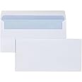 TRIPLE PRIO DL White Peel and Seal Envelopes - Secure Self Seal No Window Design - Perfect for Home Office & Business Mails (100)