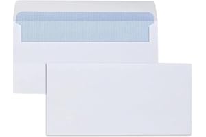 TRIPLE PRIO DL White Peel and Seal Envelopes - Secure Self Seal No Window Design - Perfect for Home Office & Business Mails (100)