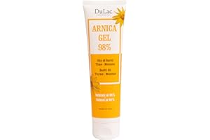 DULÀC FARMACEUTICI 1982 Dulàc, Arnica 98% Gel Extra Forte, 100ml, Arnica per Cavalli Uso Umano, Gel Corpo Rinfrescante con Mentolo e Olio di Buriti, per Massaggiare la Pelle di Muscoli e Articolazioni, Made in Italy