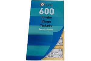 1ABOVE Bingo Tickets Stationery Multi Game Toys Kids Adult Fun Books Pages Jumbo (1), 1A-8002