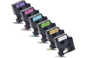 ‎LABELWELL 6x Labelwell Kompatibel Schriftband Ersatz für D1 45013 2056086 2056090 2056091 2056094 2056098 12mm für LabelManager 160 280 300 360D 420P 450D 500TS 120P LM160 LM280 Dymo LabelPoint 200 250 300
