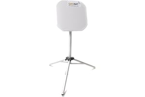 QuickSAT QS65 Compact 43cm Portable Touring Satellite System with Fast Dish Alignment. Easy lightweight satellite TV solution for camping, motorhome and caravan.