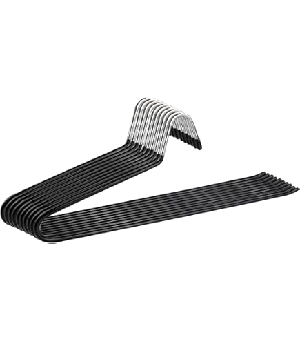 Set 2 Appendiabiti Per Pantaloni Antiscivolo: Grigio, Larghezza 45 Cm, Rivestiti In Simil Velluto Per Ottimizzare Lo Spazio In Armadio - 2