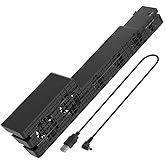 DollaTek Ventilateur de Refroidissement USB Super Externe à 5 températures avec câble USB, Noir pour Console de Jeu PS4 Pro