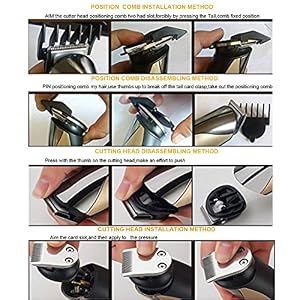 xincare All in One Rechargeable Electric Hair Grooming Kit,Nose Ear Body Trimmer Beard Mustache Shaver Designer Hair… - Image 6