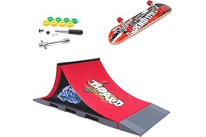 KETIEE Finger Skate Park Kit Juego de minimonopatín de Dedo con rampa y Otros Accesorios Diapasón de rampa Parque Juguete para Niños (A)