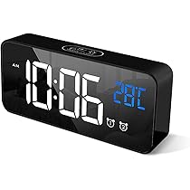 Sveglia Digitale Hermic Con Temperatura - 2 Allarmi, Controllo Vocale, USB Ricaricabile - Foto 13