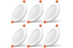 ANOPU LED Einbaustrahler 230V, Ultraschlanke 75mm-95mm 7W Badezimmer Einbauleuchten LED Spot , Dimmbar Warmweiß 2700K Neutralweiß 4100K Kaltweiß 6500K, Deckenspots für Badezimmer, Küche, Wohnzimmer, 6er-Set