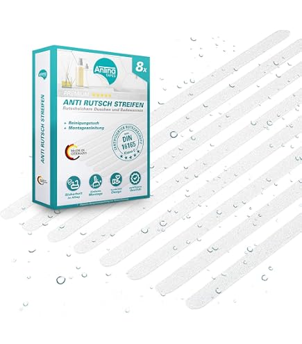 6 Anti-Rutsch-Duschaufkleber – Rund, Selbstklebend, Für Bad & Küche (10 Cm)