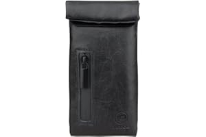 FIREDOG Geruchsdichte Taschen, mit Carbon-Innenfutter, für Hunde, 7,6 x 15,2 cm, Reise-Aufbewahrungstasche (schwarz), Schwarz, Reisen