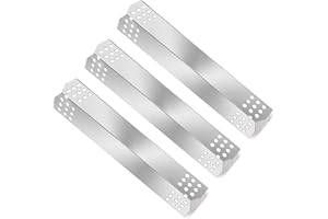 Denmay 36,8 cm in Acciaio Inox Scudo Termico Parti di Ricambio, tamer, Piastra di Calore, Tenda Termica per Nexgrill, Grill Master, Charbroil e Altri Gas Grill deflettori di Calore（3 Pack