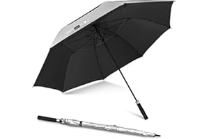 NINEMAX Duży parasol golfowy UV 130/54/162/168 cm, ochrona przed promieniowaniem UV, automatyczne otwierane parasole golfowe, wiatroszczelny, mocny, podwójny baldachim dla kobiet mężczyzn