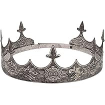 Kroon haar sieraden Koninklijke koning diadeem mannen metalen grote tiara's voor Halloween (Goud Kroon haar sieraden Koninklijke koning diadeem mannen metalen grote tiara's voor Halloween (Goud