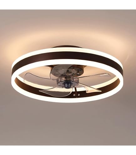 Ventilateur De Plafond Avec Lumière LED - 48cm, 6 Vitesses Réversibles, 3 Couleurs, Mémoire - Silencieux Pour Cuisine/Chambre - 3