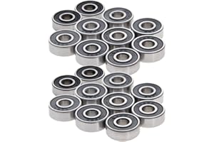 Othmro Roulements à Billes, Roulements à Billes à Double, Roulements à Billes en Chrome Acier avec Double Blindage, Roulement à Billes à Gorge Profonde 606-2RS, pour Machines de Jardin et Outils