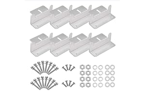 POWLAND 8 Stück Solarmodul Z-Halter, Solarpanel Montage Z Halter Aluminium mit Muttern und Schrauben für die Montage von Solarpanel Dach, Wohnmobil, Wohnwagen