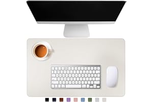 Busnos Beige Alfombrilla Escritorio Xxl Alfombrilla Para Desk Mat Escritorio 120x43 Cm Pu Antideslizante Alfombrilla Raton Grande Tapete Mesa Bonito Decoración De Escritorio Material Oficina