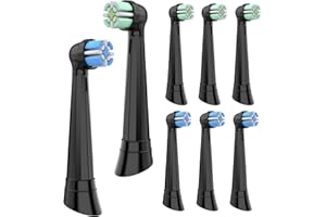 MERUYOO Testine Compatibili con Oral B iO 3/4/5/6/7/8/9/10 Spazzolino Elettrico 8 Ricambi Testina di Ricambio adatto a Oral B iO Series Pulizia Profonda
