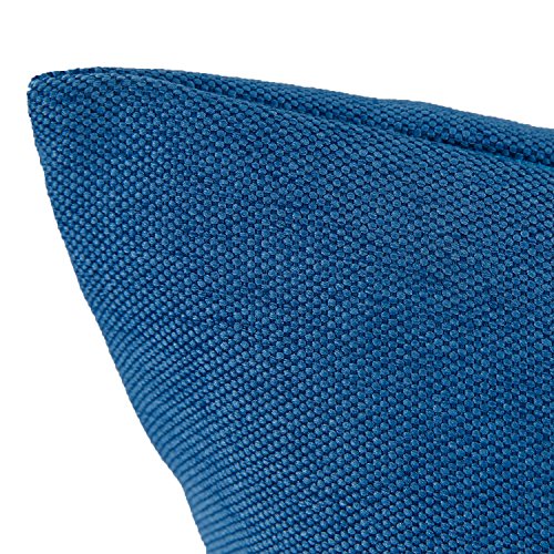 Deconovo 4er Pack Kissenhülle Leinenoptik Kissenbezug Blau Kissenbezüge 40×40 cm - 2