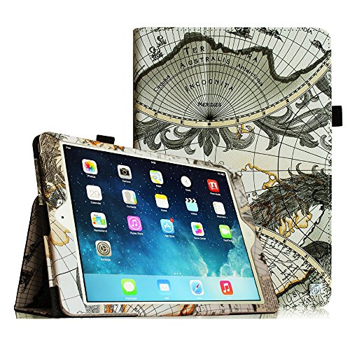Fintie Apple iPad mini 1 / 2 / 3 Hülle - Slim Fit Foilo Kunstleder Schutzhülle Tasche Etui Case Smart Cover mit Auto Schlaf / Wach, Standfunktion für iPad mini 3 / 2 / 1, Landkarte Design