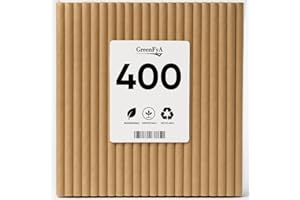 JOFISA Pajitas de Papel Biodegradable, 20cm. Desechables, ecológicas y compostables. Comprometida con el medio ambiente.… (400)