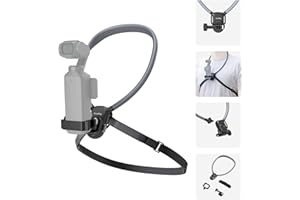 SMALLRIG Magnetic Neck Mount with Chest Strap for Action Camera Hands-Free POV Vlogging for DJI Osmo Pocket 3/OSMO 360/Action 4/5, for GoPro Hero 12/11/10/9, for Insta 360 X5/X4/X3/Ace Pro 2-5567