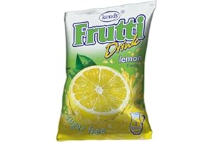 KENDY, Frutti, aromatizzatore d'acqua senza zucchero, zero calorie, preparato in polvere per bevanda istantanea, 32 bustine al gusto Limone