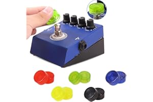 LZKHEH Protector para pedal de guitarra de 10 piezas con interruptor de pie y tapa de colores. Mantén tu efecto pedal protegido con estos toppers de guitarra.