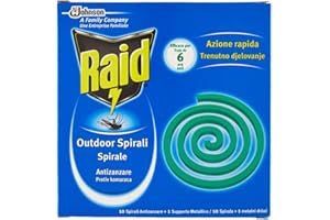 Raid - Espirales antimosquitos, pack de 6 x 10 uds (Total 60 uds)