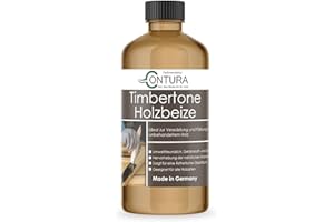 FARBMANUFAKTUR CONTURA NUR DAS BESTE FÜR IHR HOLZ Contura Holzbeize Timbertone Holzfarbe Tischler Positiv Beize Holz Farbe Wasserbeize Modern Parkett Möbel (Gustav - Eiche hell modern, 250ml.)
