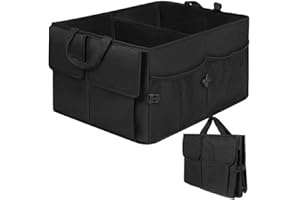 Bekuld Organizador Maletero Coche, Caja Plegable Coche de Tejido Oxford y Asas Impermeable Bolsa Maletero Bolsa para Almacenamiento Furgoneta para Camper y Casa