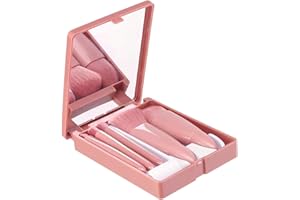 AMYXIYUAN Cute Travel Size Mini Makeup Brushes - Soft Bristles, Easy-to-Take Portable Set for Women & Girls