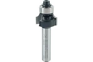 ENT EUROPEAN NORM TOOLS ENT 14282 Fraise à arrondir Carbure, Queue (S) 8 mm, Diamètre (D) 18,7 mm, NL 9,5 mm, R 3 mm, SL 32 mm, avec roulement