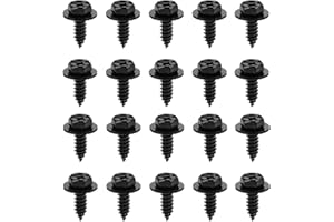 Dickno 20 PCS Car Fender Liner Screw Bolt, Automotive Bumper Mud Flaps Wheel Wells Screws Bolts 90159-60498 Compatible with Tacoma, Tundra, Highlander, RAV4, Prius, ES300h, GS350