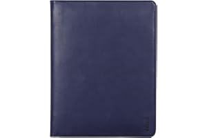 RHODIA 168104C - Conférencier Porte-Documents Bleu Nuit - pour Bloc-Notes et Carnets A5 ou A5+ - Dimensions Fermé 19,5x25,5 cm - Pochette pour Tablette - Simili Cuir Premium
