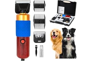 Ampvolts Tosatrice per cani 200W, rumore inferiore tosatrice per cani professionale con Cavo di Alimentazione da 3m，2000-6000RPM, Adatto per cani, gatti, pecore, cavalli e altri animali Clippers Kit