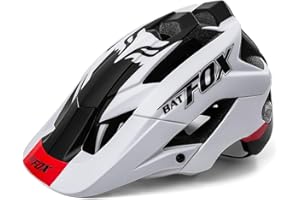 Leoyee Casque de vélo Taille réglable 56-62cm Casque de vélo Hommes Femmes Adultes Casque VTT avec visière Amovible