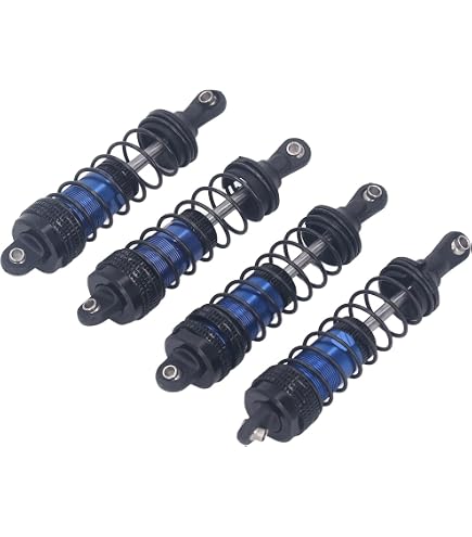 Paire D'amortisseurs Métalliques 65mm Pour Voiture RC 1:18 - Amélioration Stabilité Et Chocs - Accessoire De Rechange