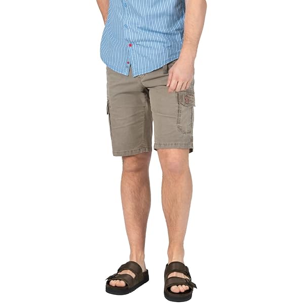 Timezone Spijkershort Ryker - regular fit - taupe goedkoop kopen