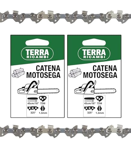 2 PEZZI CATENA MOTOSEGA 3/8 1,5-72 MAGLIE N Giardino e arredamento esterni Altro