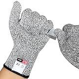 Yenvine - Gants résistants aux coupures - Protection haute performance niveau 5 - Qualité alimentaire pour cuisine - Pour couper, cuire et jardiner, Small
