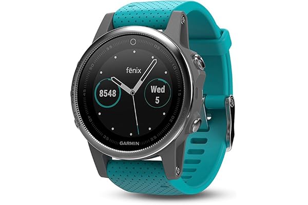 Garmin 010-01685-01 Montre et GPS de randonnée Argent/Bracelet Turquoise.