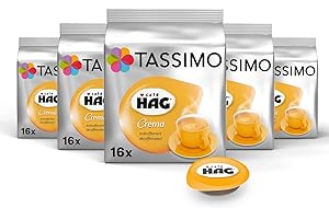 ‎TASSIMO Tassimo Kapseln Café HAG, Crema, 5 x 16 Pads, 80 Kaffeekapseln