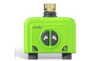 ‎RAINPOINT RAINPOINT Bewässerungscomputer WLAN 2 Ausgänge ohne Antennen-Gateway, Muss mit HWG023/HWG040 Gateway Verwendet Werden (2,4 GHz WLAN), Bewässerung WLAN mit Messingeinlass, 2x6 Bewässerungsplan