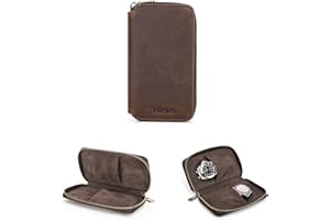 Hiram Echtleder Uhrenetui Reiseuhrenbox 2 Uhren Uhrenbox herren leder Tragbarer Schmuck Organizer