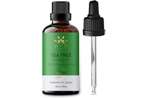 AVD ORGANICS Teebaumöl – 100% reines und natürliches Teebaumöl bio | fur Aromatherapie, Entspannung, Nagelpilz, Spray, Creme, Pickel, Haut und Haare – 1 fl. Unze