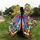 Vovotrade ✿✿Hot!!!Soft Fabric Butterfly Wings Shawl Fairy Ladies Nymph Pixie Costume Accessory (Mehrfarbig) -