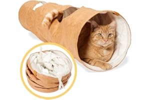 PiuPet® Tunnel et Jouet pour Chat I 120cm I Pliable I Cachette Chat