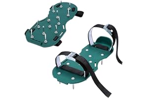 LINZI Lawn Aerator Shoes, Garden Scarifier Nail Spiked Sandals with Adjustable Straps, Universal Size Fits All Shoes or Boots for Effectively Aerating Lawn Grass Yard Soil 666100
